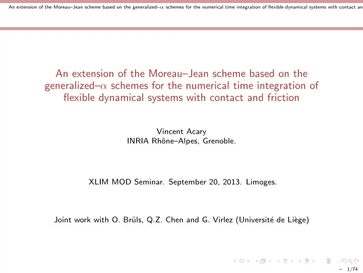 an extension of the moreau jean scheme based on the