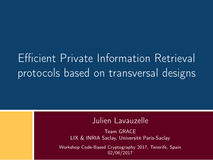 efficient private information retrieval protocols based