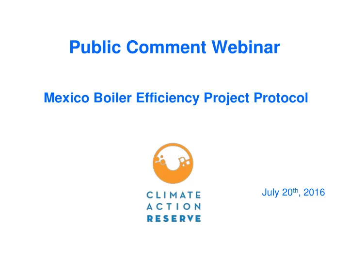public comment webinar