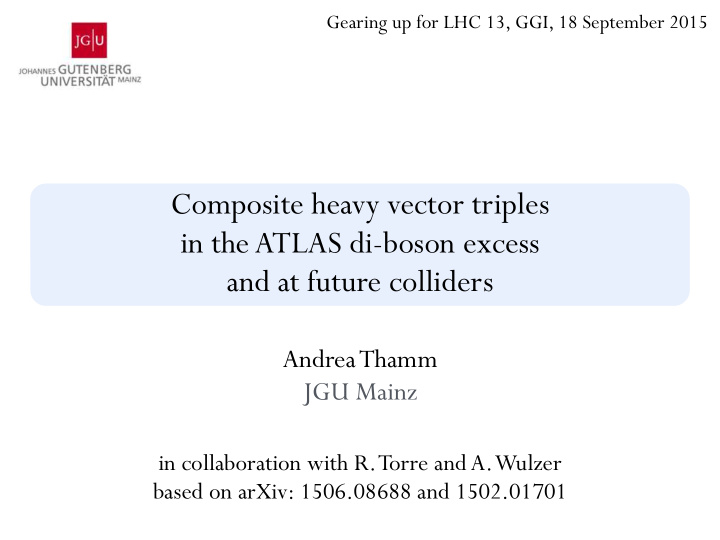 composite heavy vector triples in the atlas di boson