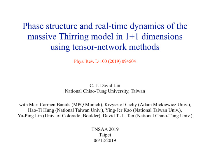 phase structure and real time dynamics of the massive