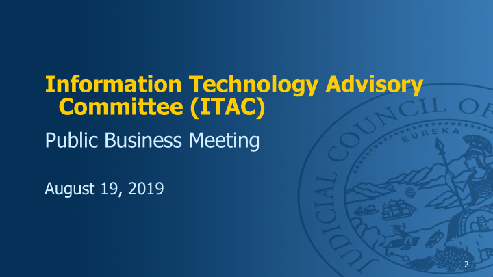 information technology advisory committee itac