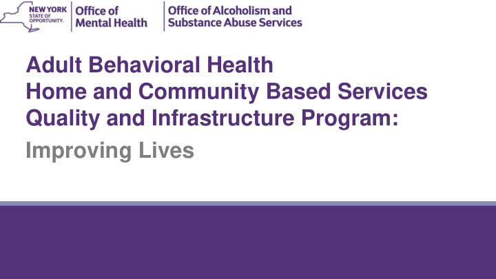 adult behavioral health home and community based services