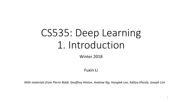 cs535 deep learning