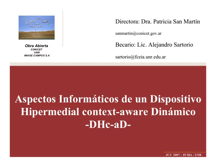 aspectos inform ticos de un dispositivo hipermedial