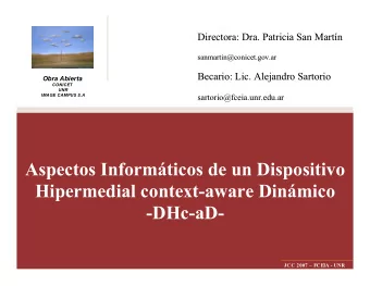 Aspectos Informticos de un Dispositivo  Hipermedial context-aware Dinmico  -DHc-aD-  JCC 2007
