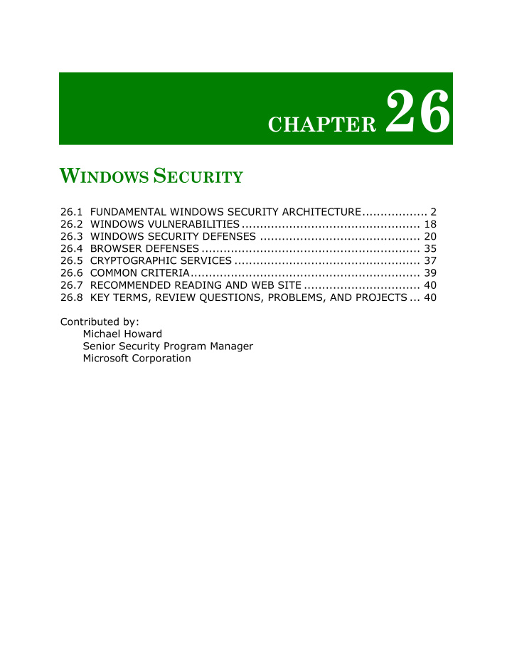 26 1 fundamental windows security architecture