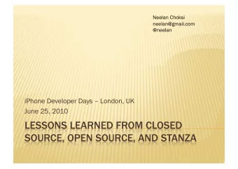 iPhone Developer Days  London, UK  June 25, 2010  Board of Directors, Tasktop Technologies