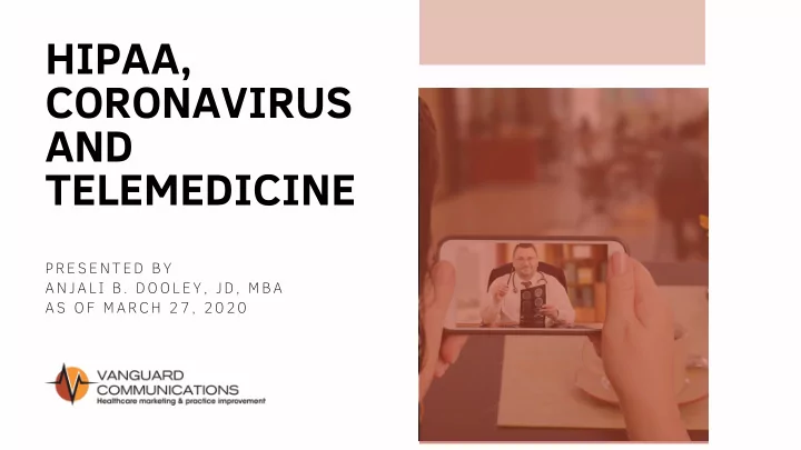hipaa coronavirus and telemedicine