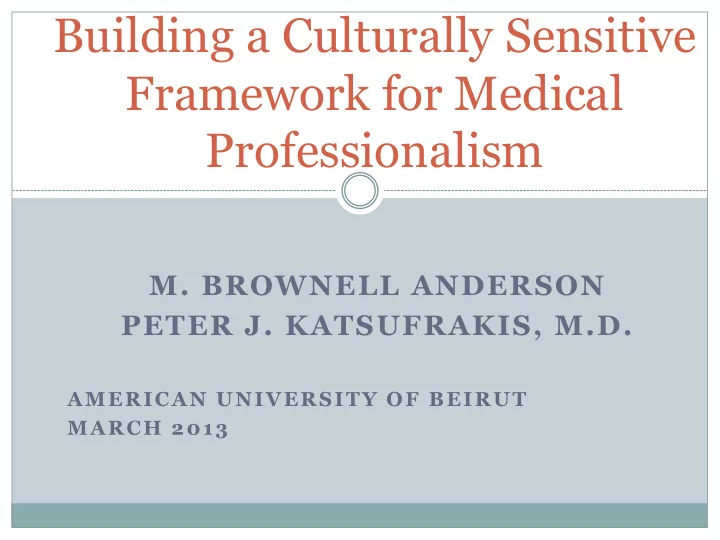 building a culturally sensitive