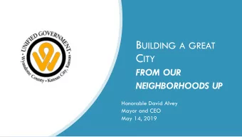 Streets  $200 million  Parks  $65 million  Facilities  $90 million  Neighborhood