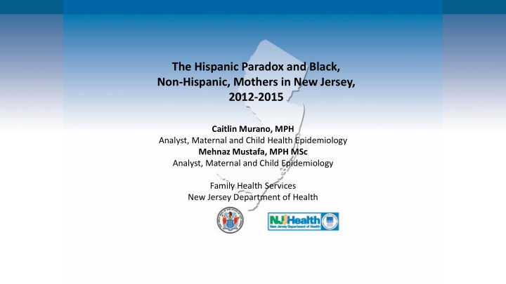 the hispanic paradox and black