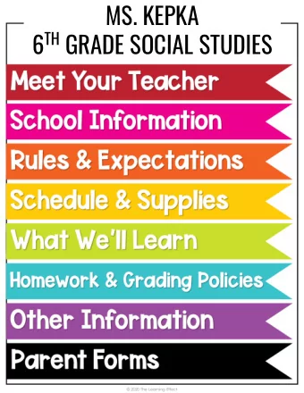 MS. KEPKA 6 TH GRADE SOCIAL STUDIES  With the start of our school  year online, I want to thank