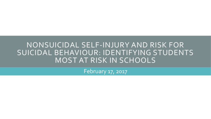 most at risk in schools