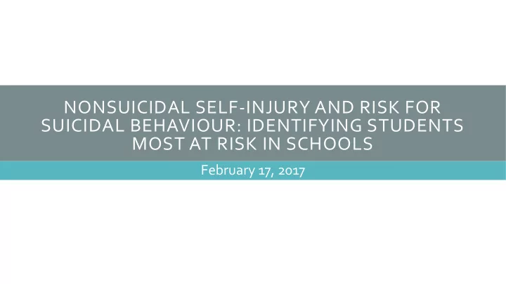 most at risk in schools