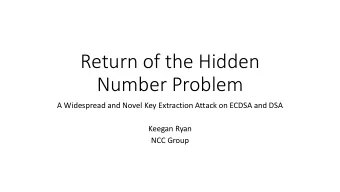 Return of the Hidden  Number Problem  A Widespread and Novel Key Extraction Attack on ECDSA and DSA