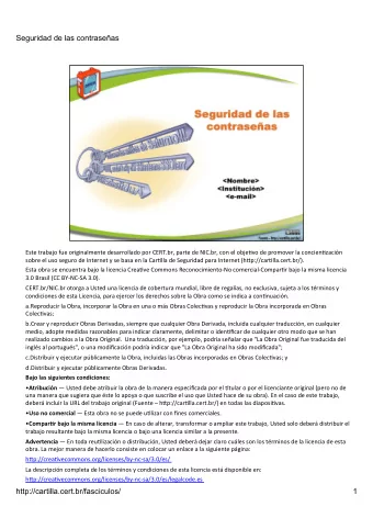 Seguridad de las contraseas  Este  trabajo  fue  originalmente  desarrollado  por