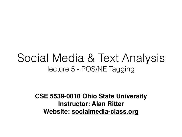 social media text analysis