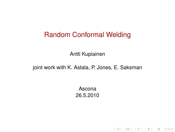 random conformal welding