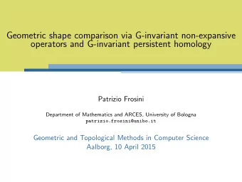 Geometric shape comparison via G-invariant non-expansive  operators and G-invariant persistent