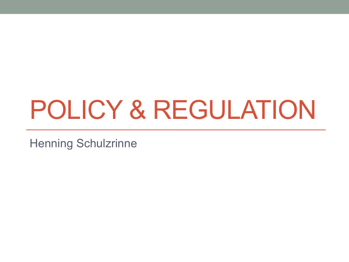 policy regulation