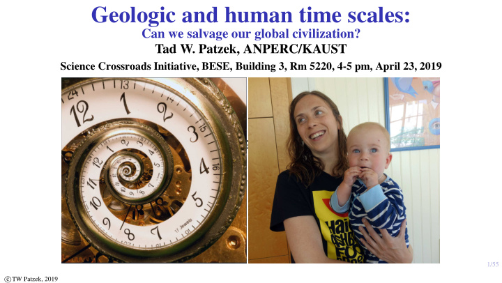 geologic and human time scales