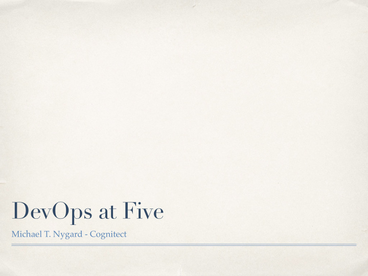 devops at five