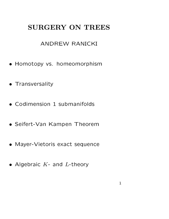 surgery on trees