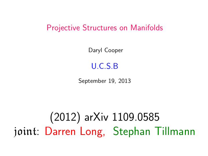 2012 arxiv 1109 0585 joint darren long stephan tillmann g