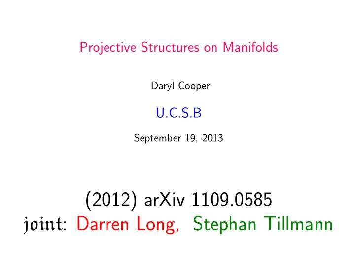2012 arxiv 1109 0585 joint darren long stephan tillmann g