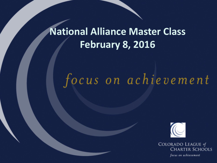 national alliance master class