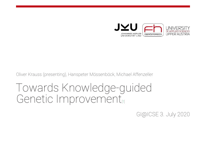 towards knowledge guided