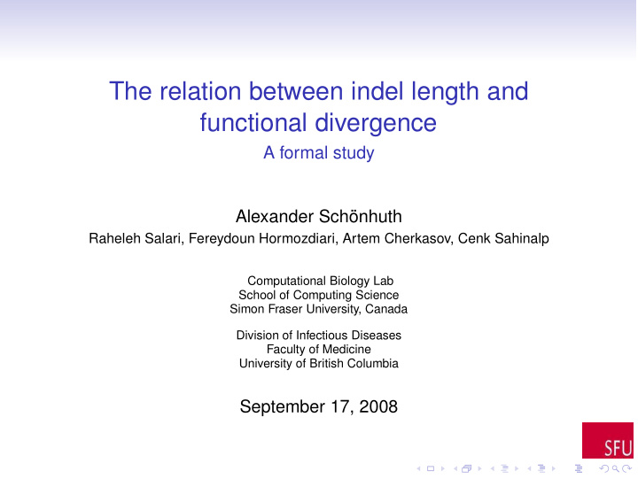 the relation between indel length and functional