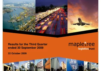 Results for the Third Quarter  ended 30 September 2009  22 October 2009  0  0  Disclaimer  This