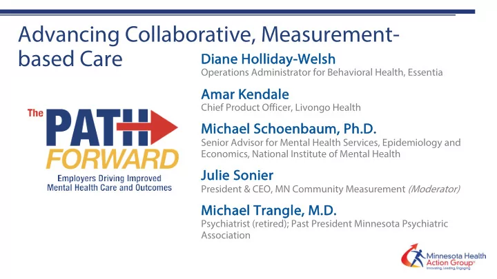 advancing collaborative measurement based care
