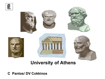 University of Athens  C  Pantos/ DV Cokkinos  TH non genomic  action  TH can modulate myocardial