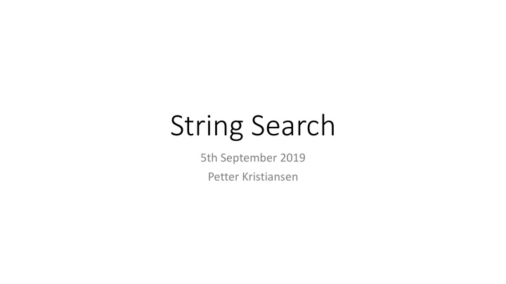 string search