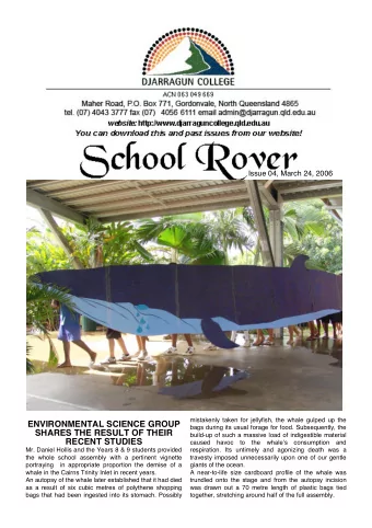 ENVIRONMENTAL SCIENCE GROUP  bags during its usual forage for food. Subsequently, the  SHARES THE