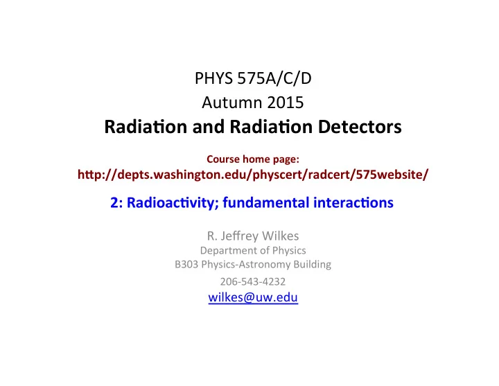 autumn 15 radia on and radia on detectors