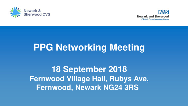 ppg networking meeting 18 september 2018 fernwood village