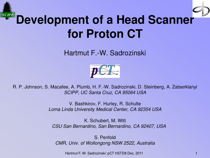 development of a head scanner