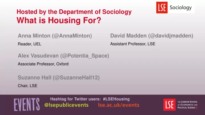what is housing for