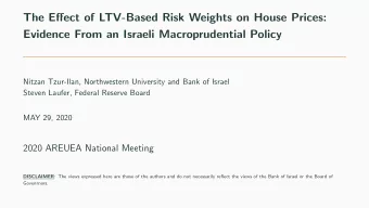 The Effect of LTV-Based Risk Weights on House Prices:  Evidence From an Israeli Macroprudential