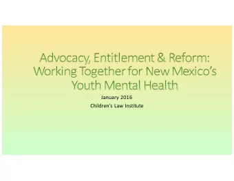 January  2016  Childrens  Law  Institute    WELCOME    Tara  Ford,  JD