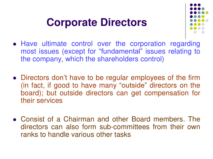 corporate directors