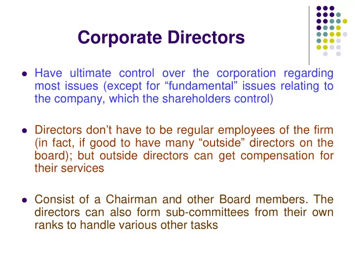 corporate directors