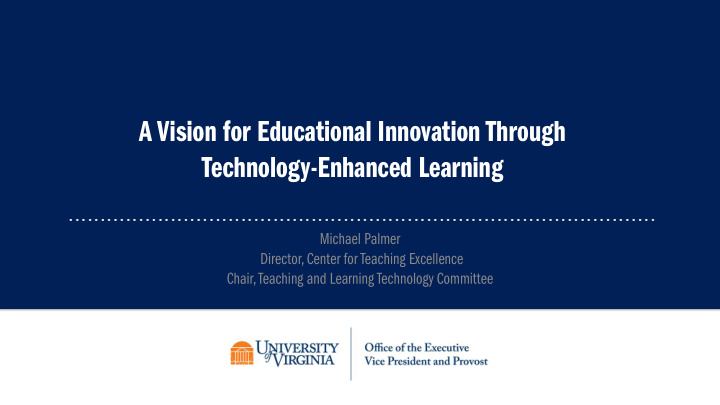 a vision for educational innovation through technology