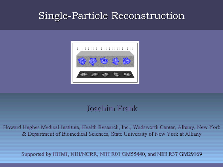 single particle reconstruction single particle