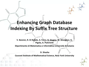 Enhancing Graph Database  Indexing By Suffix Tree Structure  V. Bonnici, R. Di Natale, A. Ferro, R.