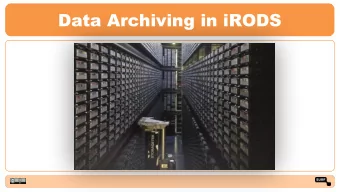 Data Archiving in iRODS  Data Management Platform  User Interfaces  ?  CLI  CLI  Plugins  APIs